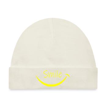 Smile - Baby Premium Organic Mütze - Naturweiß - Vorne