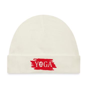 Yoga Om - Baby Premium Organic Mütze - Naturweiß - Vorne