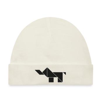 Tangram Elefant black 'n white - Baby Premium Organic Mütze - Naturweiß - Vorne