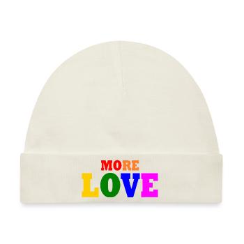 More love - Baby Premium Organic Mütze - Naturweiß - Vorne