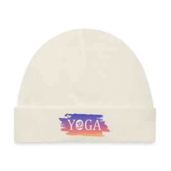 Yoga Geschenkidee - Baby Premium Organic Mütze - Naturweiß - Vorne