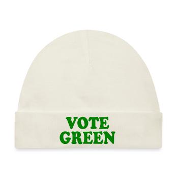 Vote green - Baby Premium Organic Mütze - Naturweiß - Vorne
