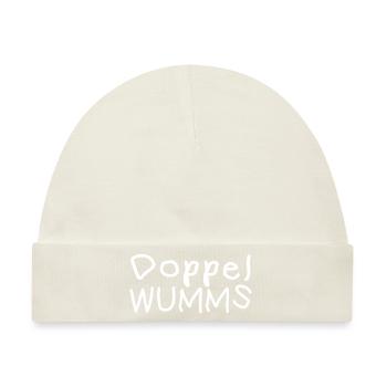 Doppel Wumms (Kinderschrift) - Baby Premium Organic Mütze - Naturweiß - Vorne
