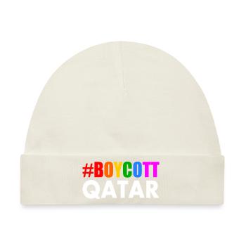 Boycott qatar - Baby Premium Organic Mütze - Naturweiß - Vorne