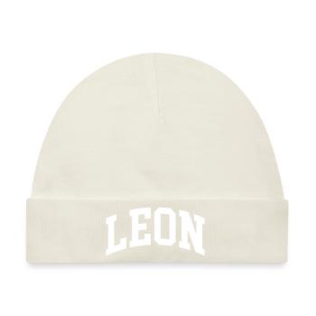 Leon - Baby Premium Organic Mütze - Naturweiß - Vorne