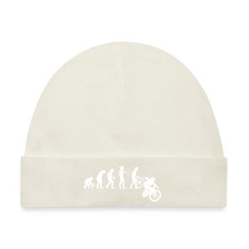 MTB Fahrrad & Bike Evolution - Baby Premium Organic Mütze - Naturweiß - Vorne