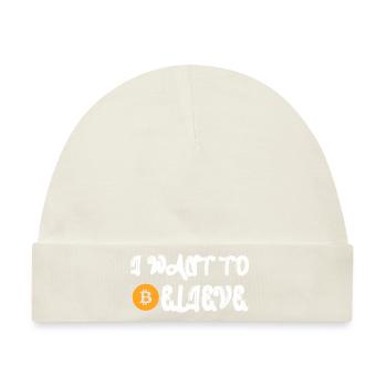 Bitcoin Trading Crypto Aktien - Baby Premium Organic Mütze - Naturweiß - Vorne