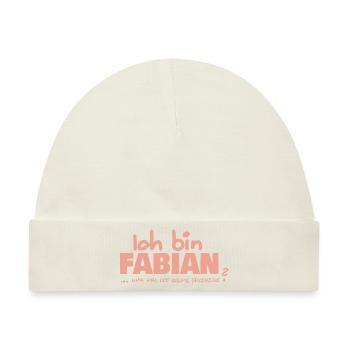 Vorname Fabian - Baby Premium Organic Mütze - Naturweiß - Vorne