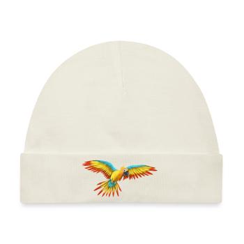 Papagei Ara fliegt bunt Vogel - Baby Premium Organic Mütze - Naturweiß - Vorne