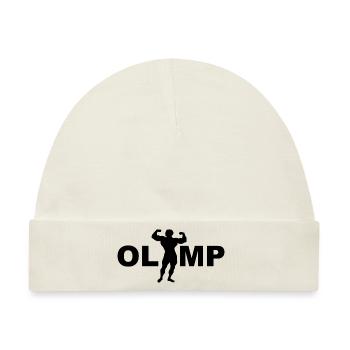 Olymp Berg der Götter und der Kräfte. Bodybuilder - Baby Premium Organic Mütze - Naturweiß - Vorne