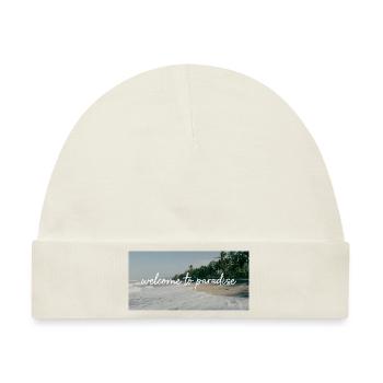 welcome to paradise | Paradise | Strand - Baby Premium Organic Mütze - Naturweiß - Vorne