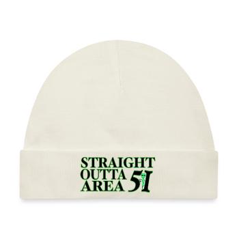 Straight Outta Area 51 - Baby Premium Organic Mütze - Naturweiß - Vorne
