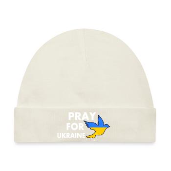 Pray for ukraine - Baby Premium Organic Mütze - Naturweiß - Vorne