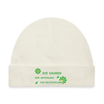 Deutschland die Grünen grün - Baby Premium Organic Mütze - Naturweiß - Vorne