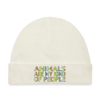 animal rights activists animal welfare present - Baby Premium Organic Mütze - Naturweiß - Vorne