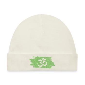 Om - Baby Premium Organic Mütze - Naturweiß - Vorne