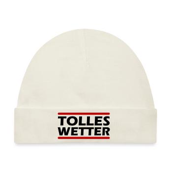 Tolles Wetter - Baby Premium Organic Mütze - Naturweiß - Vorne