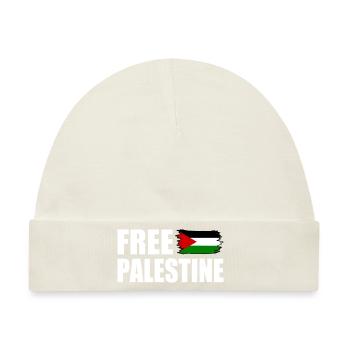 Free palestine - Baby Premium Organic Mütze - Naturweiß - Vorne