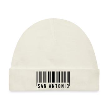 San Antonio Barcode - Baby Premium Organic Mütze - Naturweiß - Vorne
