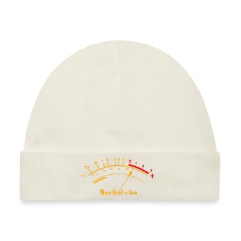 Decibelvibe - Derivate - VU Meter Color - Baby Premium Organic Mütze - Naturweiß - Vorne