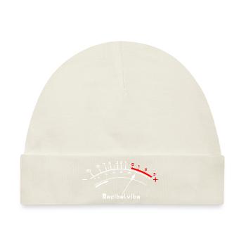 Decibelvibe - Derivate - VU Meter White - Baby Premium Organic Mütze - Naturweiß - Vorne
