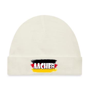 Aachen Deutschland Flagge - Baby Premium Organic Mütze - Naturweiß - Vorne