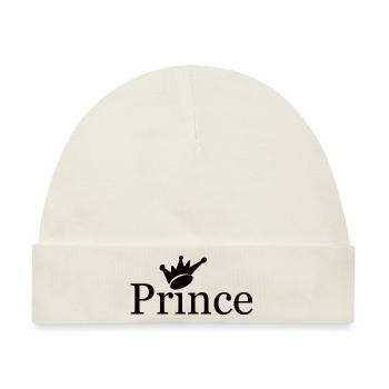Prince Kind Familienwappen Prinz - Baby Premium Organic Mütze - Naturweiß - Vorne