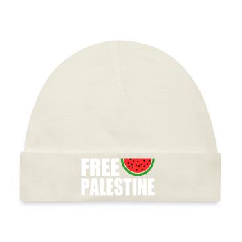 Free palestine - Baby Premium Organic Mütze - Naturweiß - Vorne