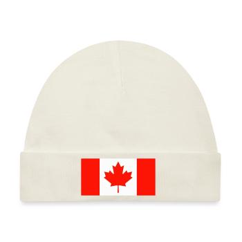 Kanada (Flagge) - Baby Premium Organic Mütze - Naturweiß - Vorne