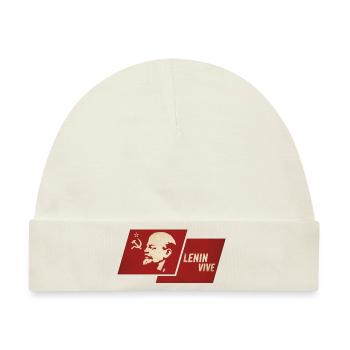Lenin lebt Flagge - Baby Premium Organic Mütze - Naturweiß - Vorne