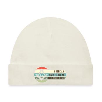 Freimaurer Winkel & Zirkel FREEMASON Prince Hall - Baby Premium Organic Mütze - Naturweiß - Vorne