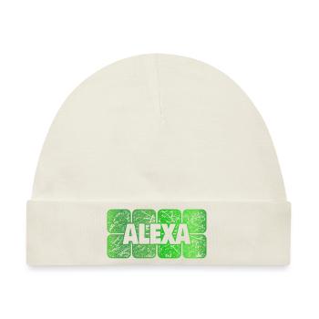 Vorname Alexa - Baby Premium Organic Mütze - Naturweiß - Vorne