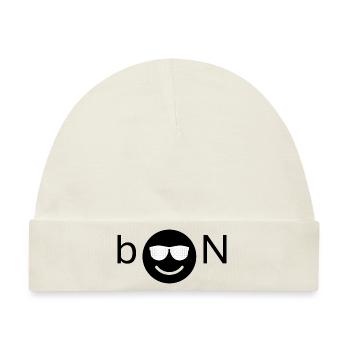 booN - Noob: Zeige deinen Humor! - Baby Premium Organic Mütze - Naturweiß - Vorne