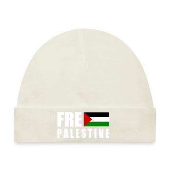 Free palestine - Baby Premium Organic Mütze - Naturweiß - Vorne