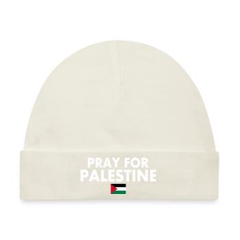 Pray for palestine - Baby Premium Organic Mütze - Naturweiß - Vorne