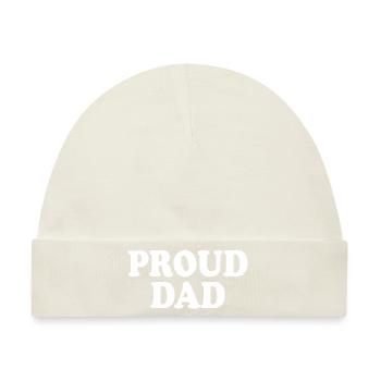 Proud dad - Baby Premium Organic Mütze - Naturweiß - Vorne