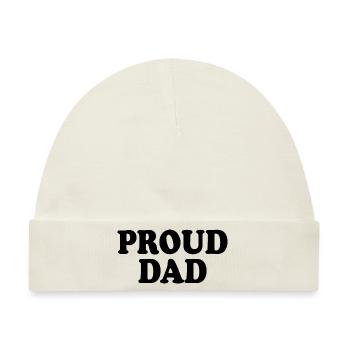 Proud dad - Baby Premium Organic Mütze - Naturweiß - Vorne