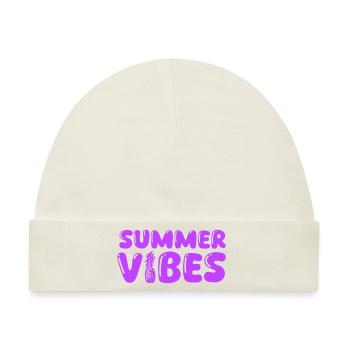 summer vibes - Baby Premium Organic Mütze - Naturweiß - Vorne
