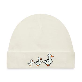 pixel enten - Baby Premium Organic Mütze - Naturweiß - Vorne