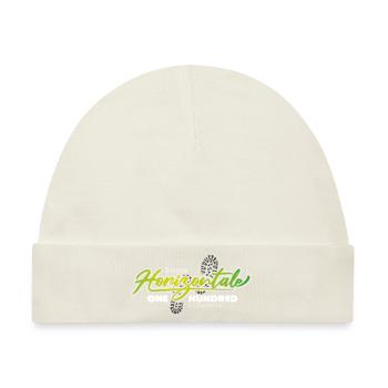 Jena Saale Horizontale One Hundred Kilometers - Baby Premium Organic Mütze - Naturweiß - Vorne