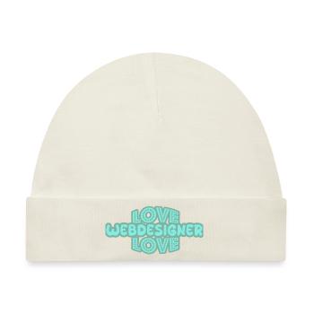 Webdesigner als Spruch - Baby Premium Organic Mütze - Naturweiß - Vorne