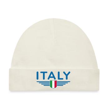 Rom Italien Fan Design T Shirt Outfit - Baby Premium Organic Mütze - Naturweiß - Vorne