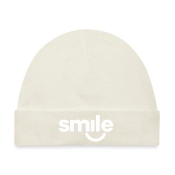 Smile - Baby Premium Organic Mütze - Naturweiß - Vorne