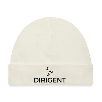 Dirigent mit Noten - Baby Premium Organic Mütze - Naturweiß - Vorne