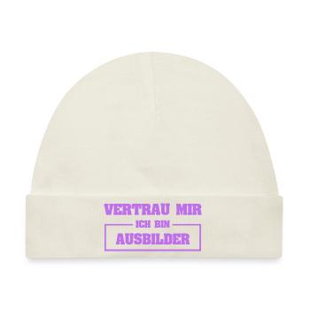 Lustig Ausbilder - Baby Premium Organic Mütze - Naturweiß - Vorne