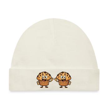 muffin comic 2 - Baby Premium Organic Mütze - Naturweiß - Vorne