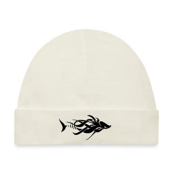 Fisch Tribal - Baby Premium Organic Mütze - Naturweiß - Vorne