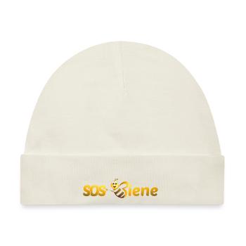 01 sos biene ohne 1500pix - Baby Premium Organic Mütze - Naturweiß - Vorne