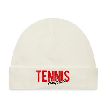 Tennisplatz Spruch Für Tennis - Baby Premium Organic Mütze - Naturweiß - Vorne