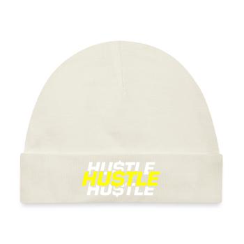 Hustle Quote - Baby Premium Organic Mütze - Naturweiß - Vorne